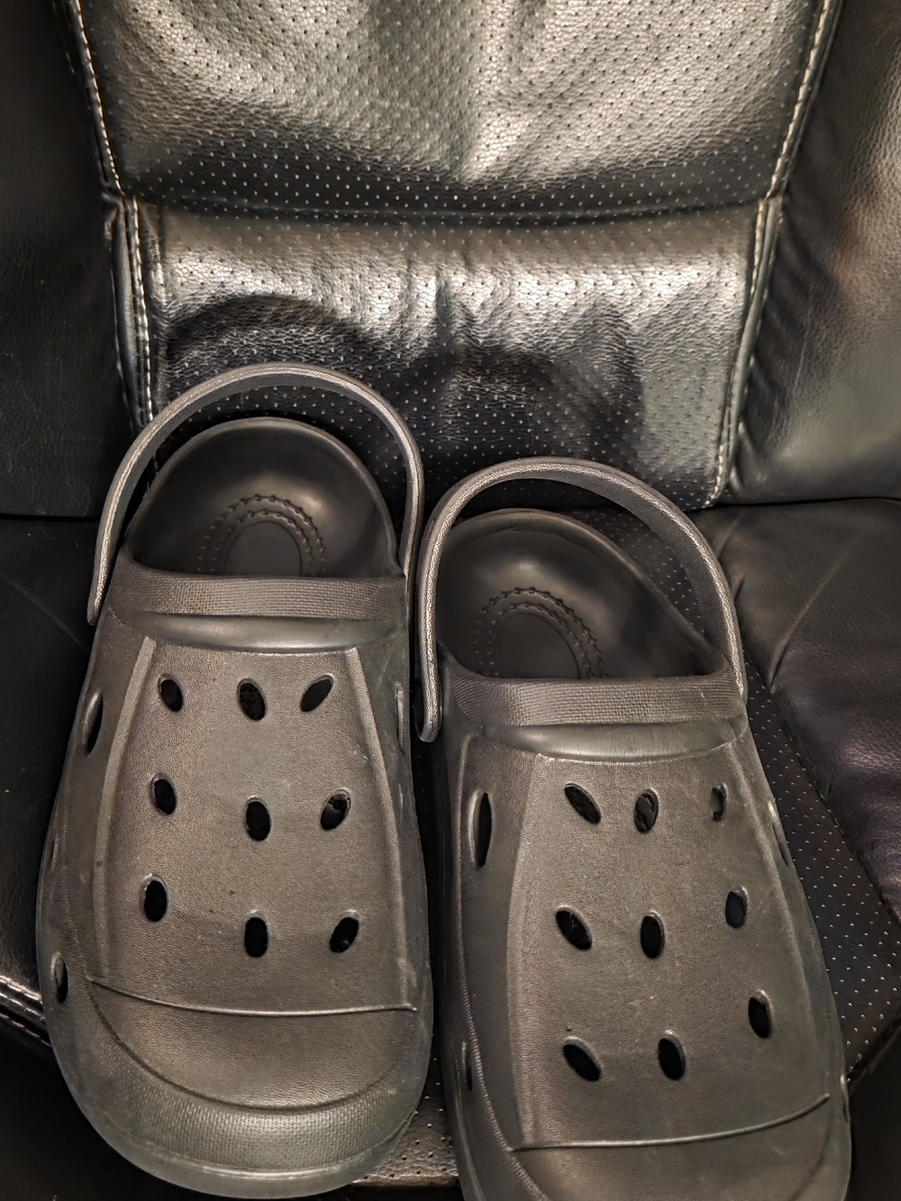 Black Slip-On Clog Sandals